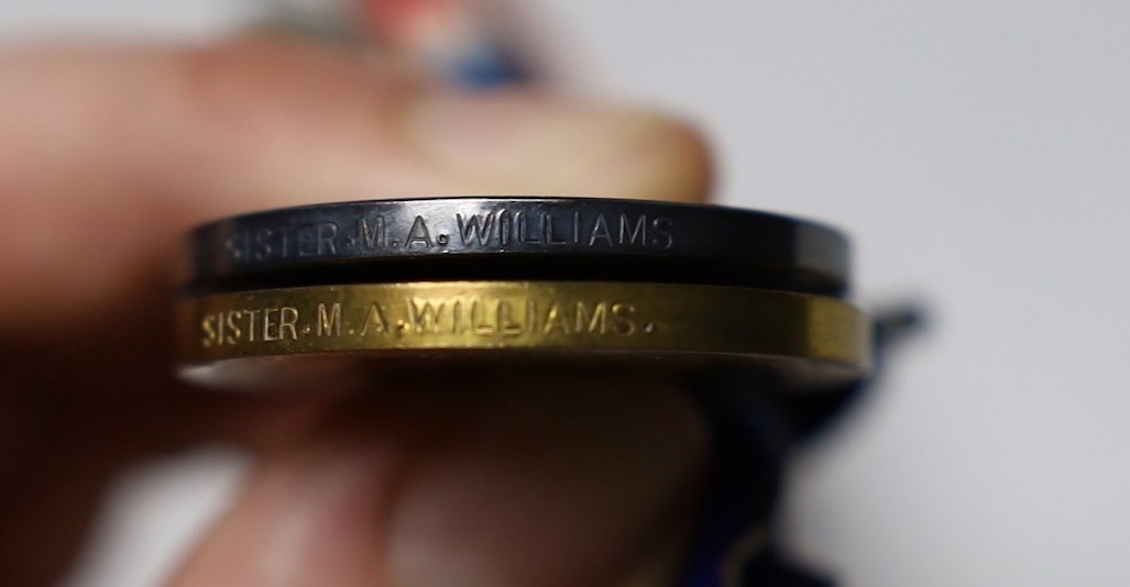 A Great War trio to Staff Nurse Williams, with cased Royal Red Cross and miniatures